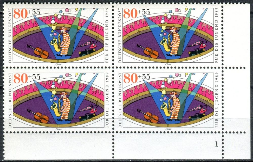 (1989) MiNr. 1413 ** - Německo - 4-bl - d.z. - Cirkus