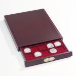 Lignum Coin Boxes - 48 squarecompartments up to 30 mm Ø