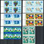 (1979) MiNo. 1 - 6 ** - UN Vienna - 4-er - Stamps - flags, UN