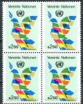 (1980) MiNo. 8 ** - UN Vienna - 4-er - Flags make peace dove