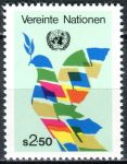 (1980) MiNr. 8 ** - OSN Vídeň - Vlajky jako mírová holubice