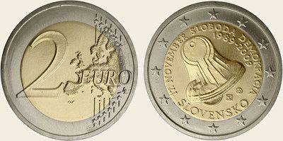 (2009) 2€ - Slovakia - 17.11. - Day of Struggle for Democracy and Freedom