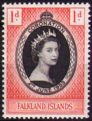 (1953) No. 116 ** - Falkland Islands - Coronation of Queen Elizabeth II.