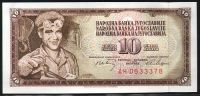 Jugoslávie - (P82c) 10 DINARA 1968 - UNC