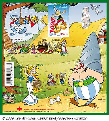 (2009) MiNr. 4793 - 4797 ** BL 123 - France - Asterix celebrates 50 years