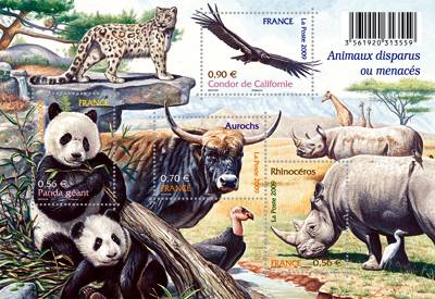 (2009) MiNr. 4705-4708 ** SH 107- France - endangered species