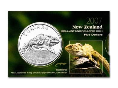 (2007) 5$ - New Zealand - Tuatara (UNC) - postal edition