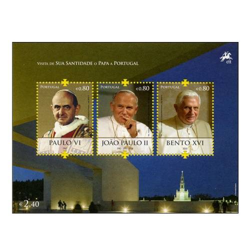(2010) No. 3512-3514 ** - SHEET 298 - Portugal - visit of the Pope in Portugal