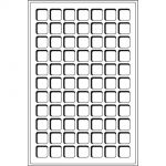 Coin plate L system - 77 fields, pack of 2 (22x22 mm)