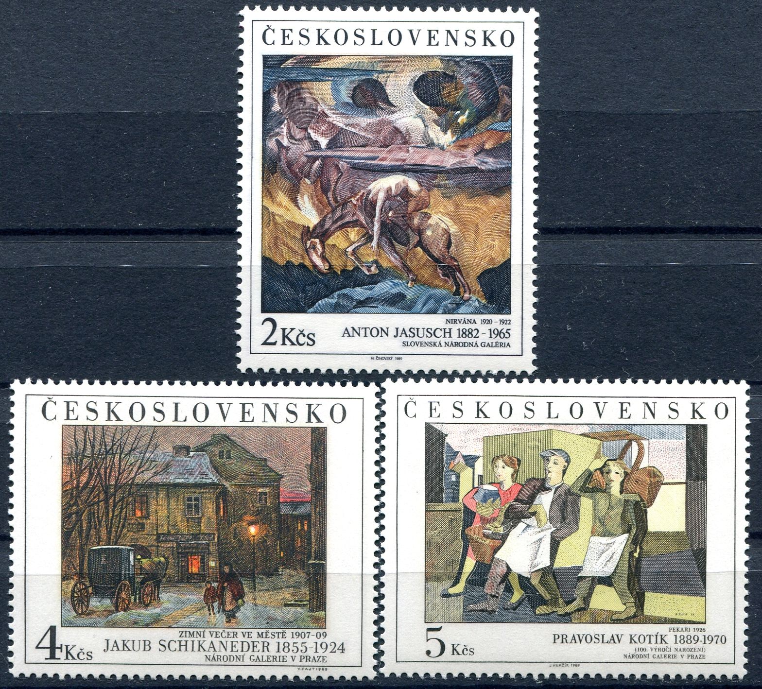 (1989) č. 2917 - 2919 ** - Československo - Umění 1989