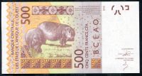 CFA- Togo (T) - (P 819 Tc) 500 Franks (2019) - UNC