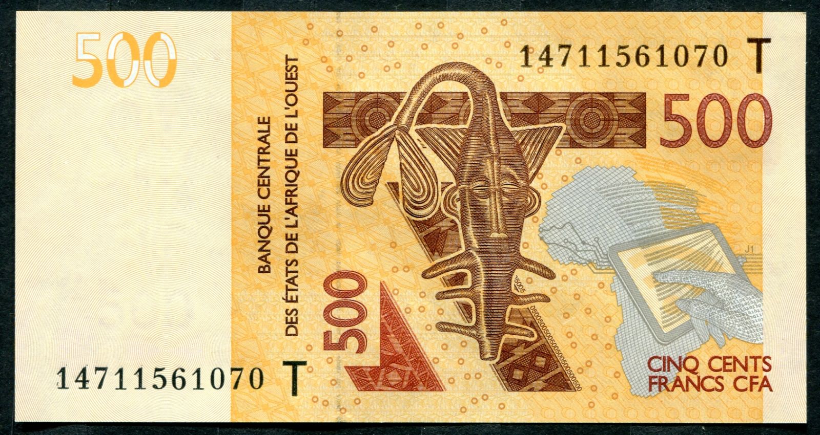 CFA- Togo (T) - (P 819 Tc) 500 Franks (2019) - UNC