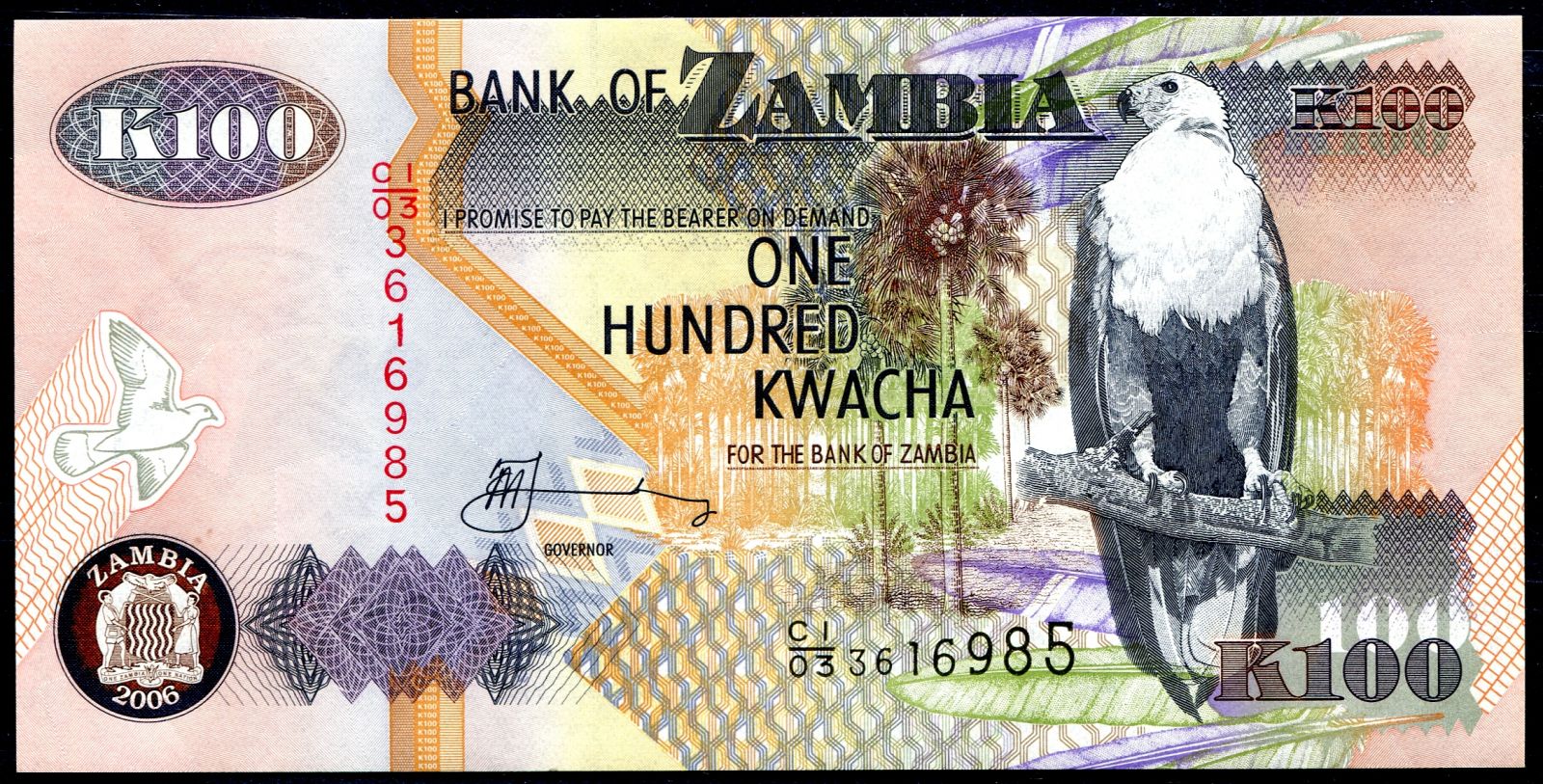 Zambie - (P 38f) 100 Kwacha (2006) - UNC