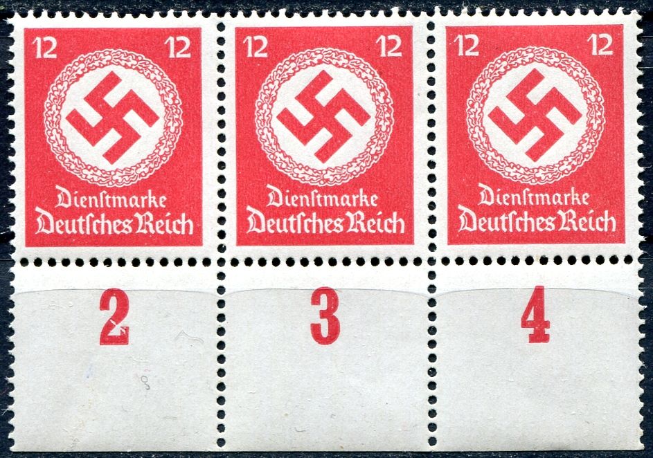 (1944) MiNr. D 172 ** 3-pá + poč. - Deutsches Reich - Služební známka