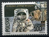 (1989) MiNo. 3206 II. A ** - Poland - 20th anniversary of the first manned moon landing