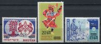 (1967) MiNr. 139 - 141 ** - Bhútán - přetisková série | www.tgw.cz