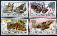 (1987) MiNo. 2902 - 2905 ** - Czechoslovakia - Nature conservation - butterflies