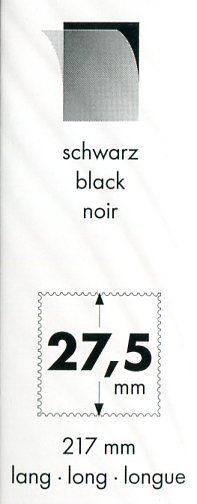 Hawidky, pásky 217 x 27,5 mm, 25 ks, černé