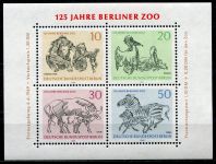 (1969) MiNr. 338 - 341 ** Block 2 - Berlin - West - 125 years of the Berlin Zoo