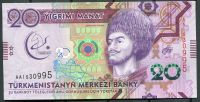 Turkmenistan (P 39) - 20 manat (2017) - UNC commemorative banknote
