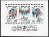 (2001) MiNo. 284 - 286 ** MS 14 - Czech Republic - Historical building styles