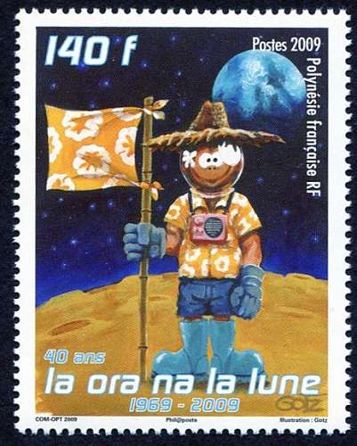 (2009) NiNo. 1075 ** - Fr. Polynesia - landing on the moon