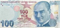 Turkey (P 226e) 100 Lir (2022) - UNC