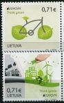 (2016) MiNr. 1217 - 1218 ** - Lithuania - EUROPA: Think green