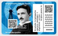 (2022) MiNr. 1598 **- Croatia - BLOCK 87 - Crypto - Tesla