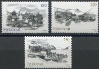 (1982) MiNr. 72 - 74 ** - Faroe Islands - village on an island
