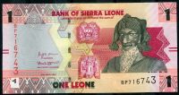 Sierra Leone (P 34) banknote 1 LEONE (2022) currency reform - UNC