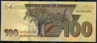 Zimbabwe (P 106) 100 dollars (2020) - UNC