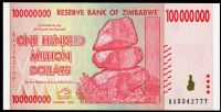 Zimbabwe - (P 80) 100 000 000 dollars (2008) - UNC