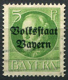 (1919) MiNr. 117 II. A - O - Bayern - King Ludwig III. - reprint