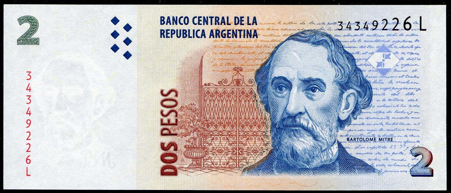 Argentina (P 352a.6) 2 Pesos (2013) - UNC
