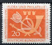 (1957) MiNr. 254 ** - Germany - Exhibition of stamps 