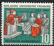 (1957) MiNr. 256 ** - Germany - 500th anniversary of the University of Freiburg