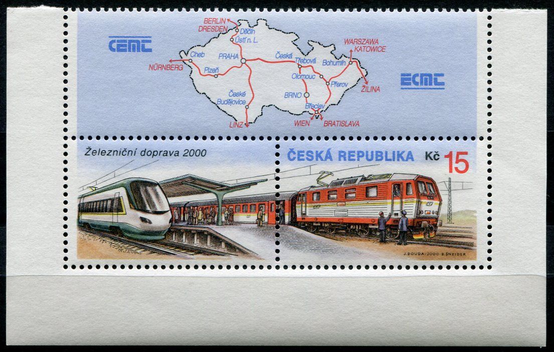 (2000) č. 255 ** (K 2+3) - Česká republika - Železnice roku 2000