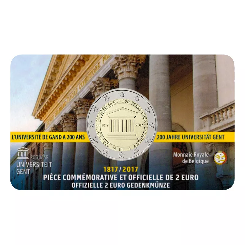 (2017) - 2 € - Belgie - 200 let univerzity v Gentu