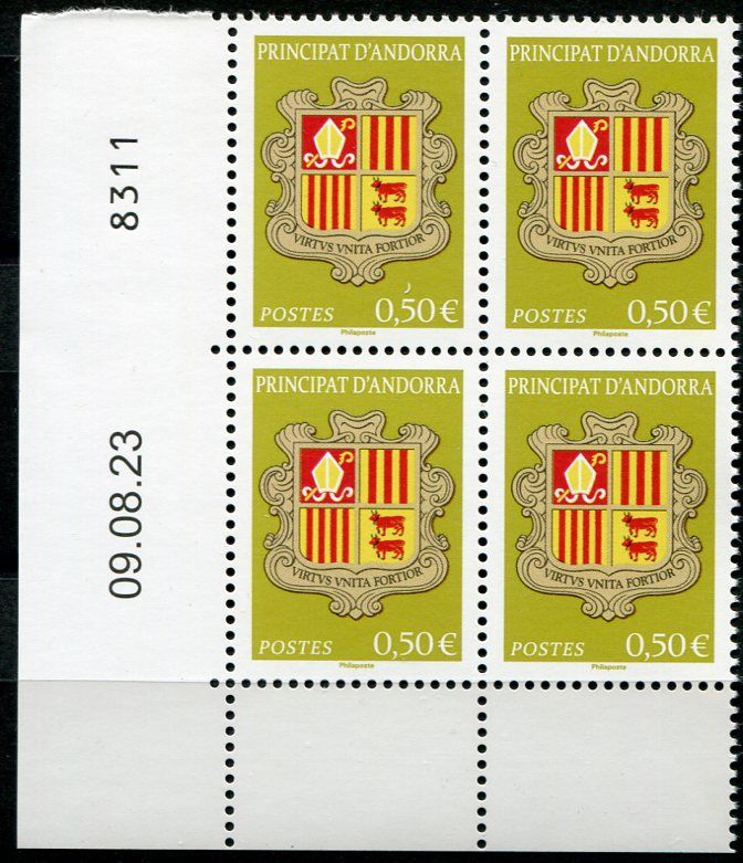 (2023) MiNr. 907 ** 4-bl - Andora (Fr.) - Erb