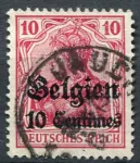 (1914) MiNr. 3 - O - DR/ Belgie - přetisk 10 Centimes