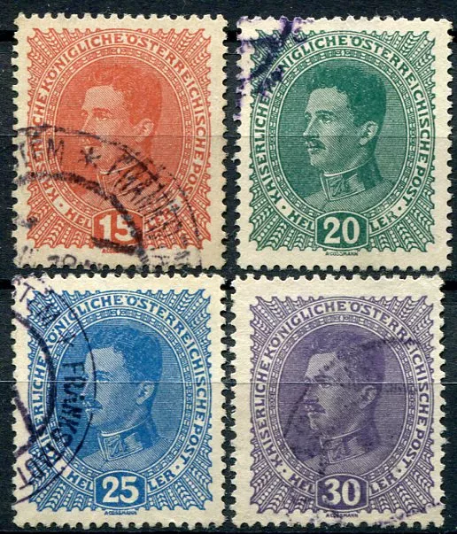 (1917) MiNr. 221 - 224 - O - Rakousko-Uhersko - Karel I.