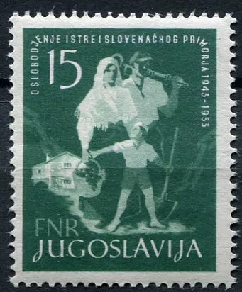 (1953) MiNr. 733 ** - Jugoslávie - Osvobození Istrie a slovinského pobřeží