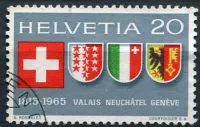 (1965) MiNr. 819 - O - Švýcarsko - Erby