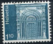 (1975) MiNr. 1068 - O - Switzerland - Gallus Gate, Basel Cathedral