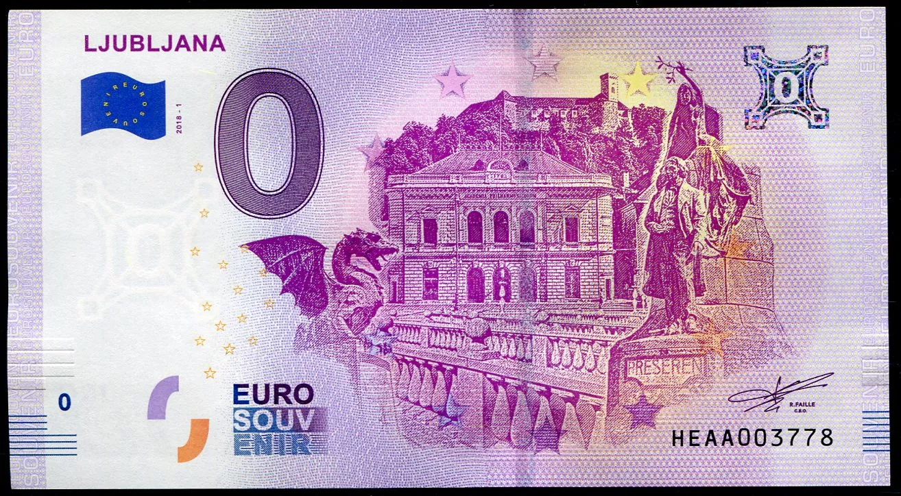 (2018-1) Slovinsko - Ljubljana - € 0,- pamětní suvenýr