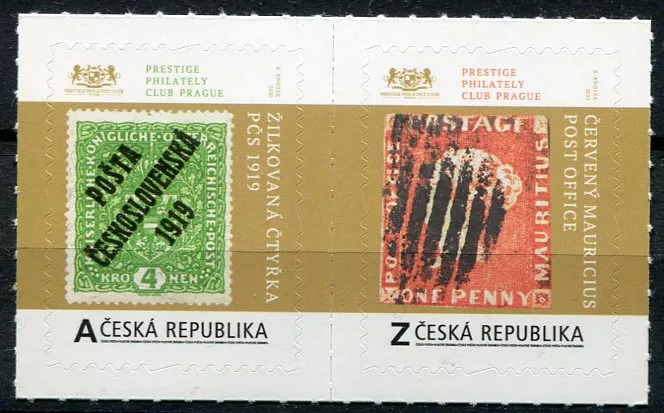 (2020) MiNo. 1089 - 1090 **- Czech Republic - Own stamps: Treasures of World Philately (4)