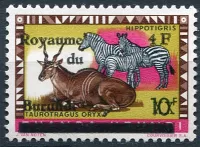 (1962) MiNr. 15 I ** - Burundi - antelope and zebra - reprint