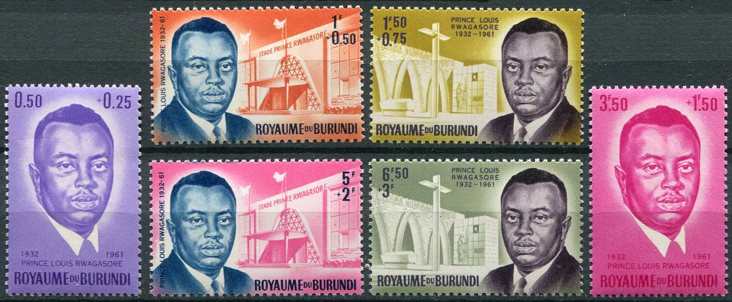 (1963) MiNr. 42 - 47 A ** - Burudi - Princ Louis Rwagasore