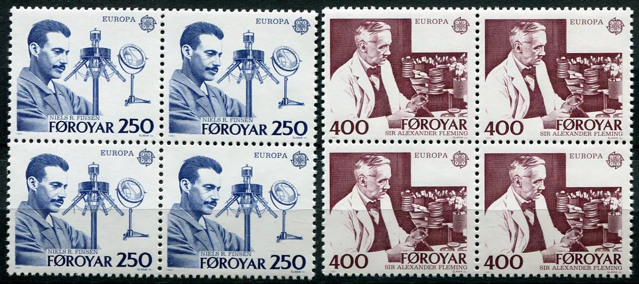 (1983) MiNr. 84 - 85 ** 4-bl - Faerské ostrovy - EUROPA